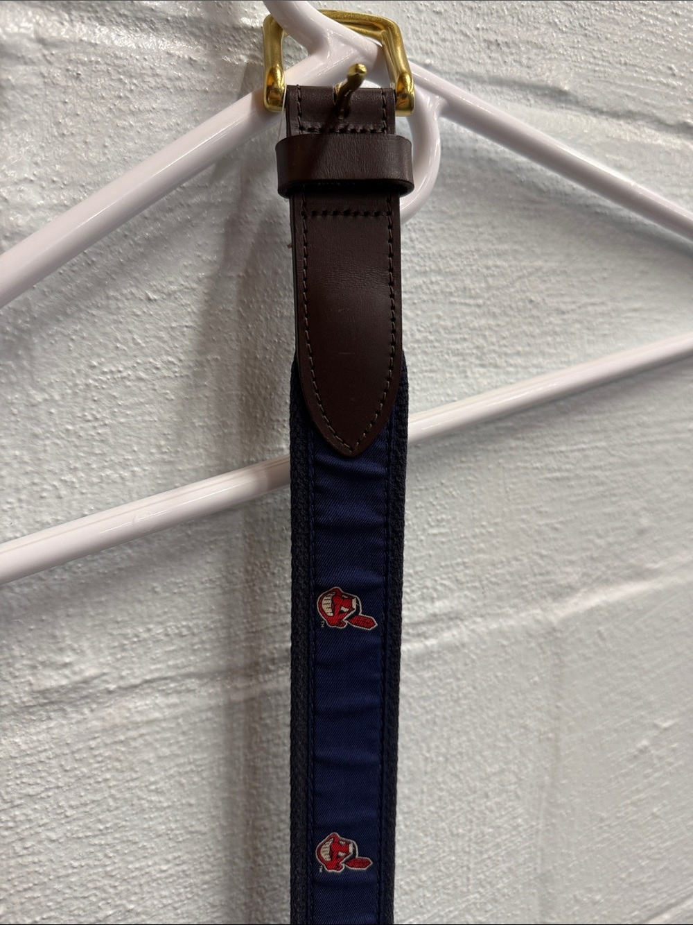 Vineyard Vines Cleveland Indians MLB Chief Wahoo Belt Officially Licensed